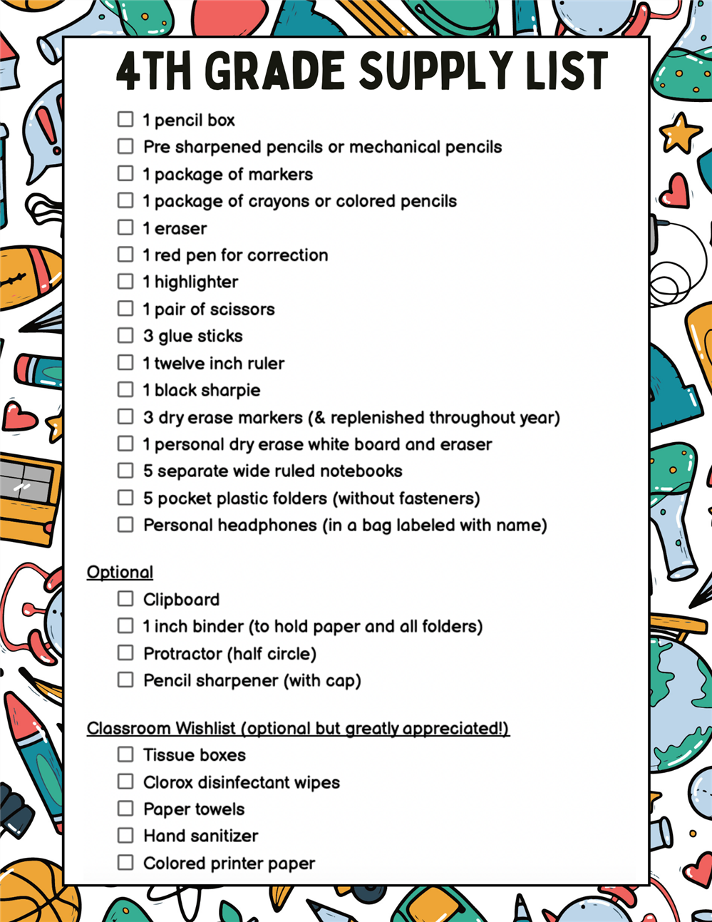 Supply List
